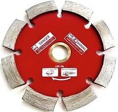 4″ -V- Crack Chaser Diamond Blade with .250″ Segment joint widening (1/4″ thick)