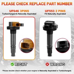 UF646 Set of 6 Ignition Coil Packs and Iridium Spark Plug Replace# DG549 | Co…