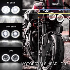 Motorcycle LED Headlight Buell XB Halo White