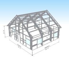 DIY Fire Resistant Steel 34 X 32 Cabin, Barndominium or Steel Home Kit
