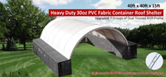 40x40x15 Dual Truss *HEAVY DUTY* 30oz PVC Fabric Container Shelter/ No Welding!