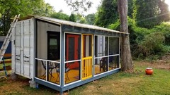 Turnkey Light-Filled Custom 8×20 Container Tiny Home – Giant Windows, Full Bath,