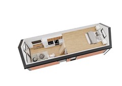 Tiny house, mobile holiday home with equipment
