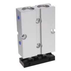TN16mm Bore 10~150mm Stroke Dual Acting Pneumatic Air Cylinder Double Rod Alloy