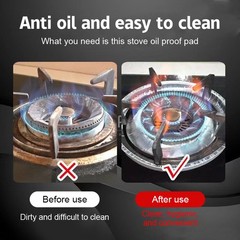 10Pcs/set Thickened Aluminum Foil Covers Gas Stove Oil Proof Pad Cookware Parts