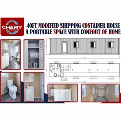 Chery 40Ft Modified Container House Tiny House Portable Home for Airbnb,Office
