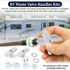 Heavy Duty Metal RV Waste Valve Handle Kit Easy Install fits Camper Sewer System