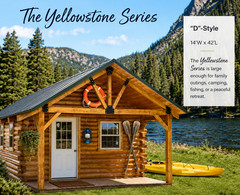 Log Cabin Kit 14′ x42′ **** SHIPPING NATIONWIDE!! **** The Yellowstone Series