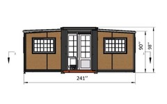 19x20ft Expandable Foldable Prefab Mobile House Container W/ BATHROOM+SHOWER