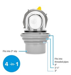 RV Straight Hose Adapter and Easy Slip 4-in-1 Elbow Kit (39214)