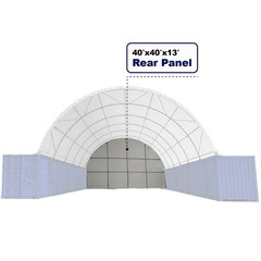40’x40’x13′ Back Wall Parts for Container Shelter Canopy