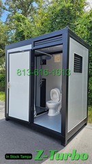 New Economical Steel Frame Semi-permanent Portable Shower Toilet Combo Bathroom