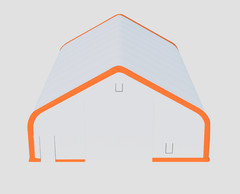 40x80x24 DUAL TRUSS *21oz PVC* Canvas Fabric Storage Building Shelter Barn Shop