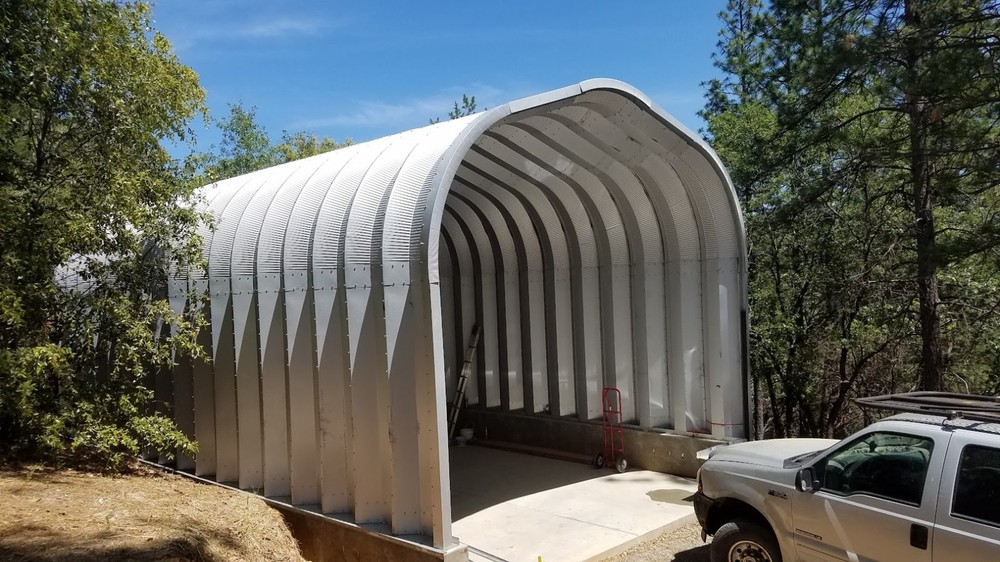 20x48x16 Engineered Steel Building Kit | DuroSPAN Clear-Span Arch Open DIY Ends