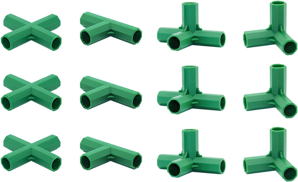 12PCS Heavy-Duty 16MM Greenhouse Frame Connectors for Grape Trellis Gardening