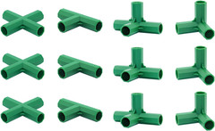 12PCS Heavy-Duty 16MM Greenhouse Frame Connectors for Grape Trellis Gardening