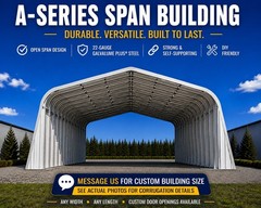 25x40x12 DuroSPAN DIY Steel Building Kit Home Workshop Open Ends Factory DiRECT
