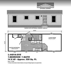 2023 LIVE OAK PARK MODEL MOBILE HOME 1BR/1BA 13 x 40 -Factory Direct-ALL FLORIDA