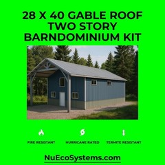 Affordable 22′ x 22′ Tall Lightweight Galvanized Steel Garage and Apartment Kit