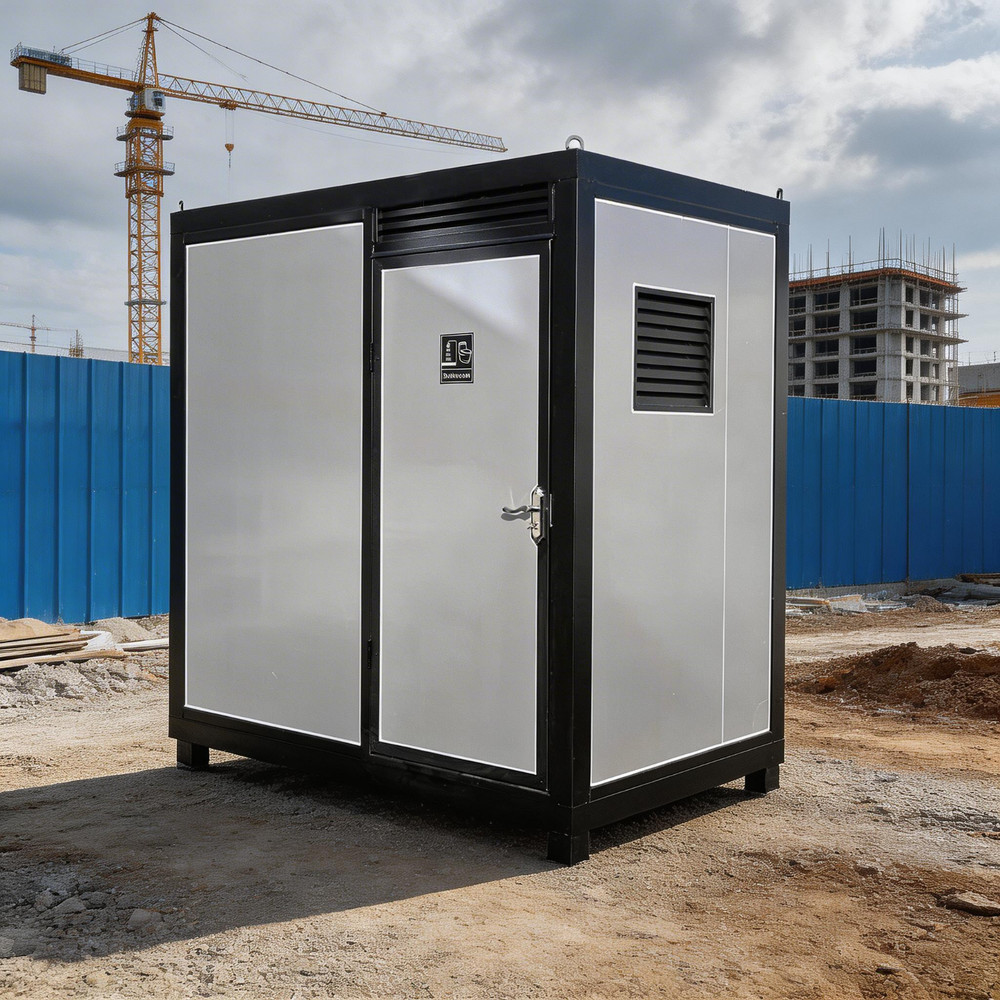 Portable Restroom Mobile Toilet Cabin Outdoor Shower Room w/Sink&Ventilation Fan