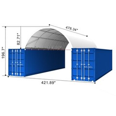 40’x20’x7′ Tarpaulin Tent Warehouse Shed 800sq.ft. Shipping Container Shelter