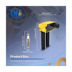 ENA 8 Ignition Coil Pack 16 Iridium Spark Plug Compatible with Chry… Fast Ship