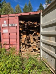200 YEAR OLD AUSTRIAN LOG CABIN (comes with sea container)