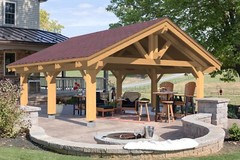 24’x24′ (576 sq.ft.) HEAVY TIMBER CARPORT FOR 2 VEHICLES CARS PREFAB WOOD CANOPY