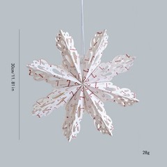 Festival 3D Snowflake Ornament For Christmas Tree Decorations Waterproof Paper