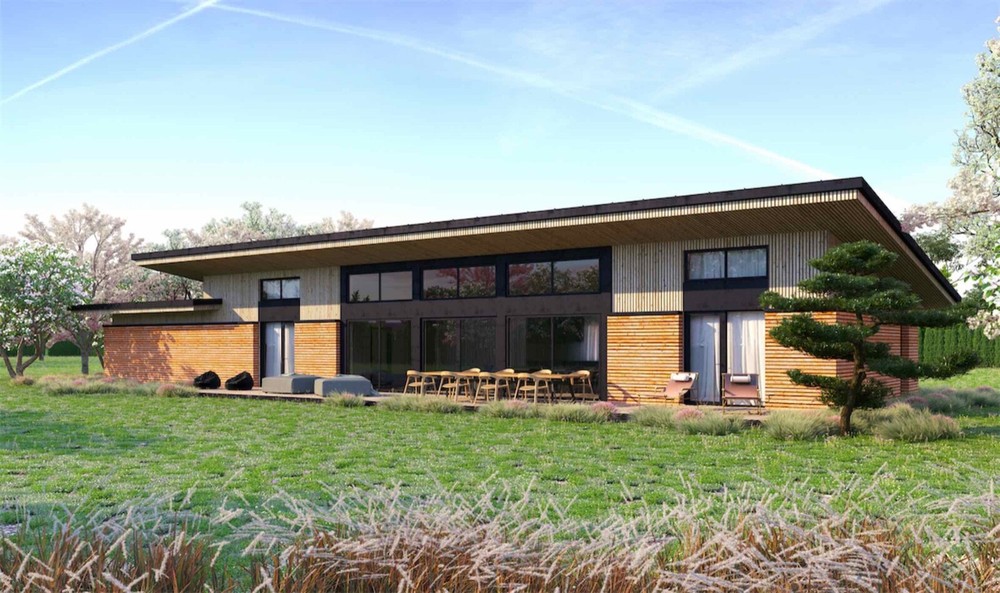 2140 SQ.FT ECO SOLID TIMBER AIRTIGHT PANEL HOUSE KIT MASS WOOD (CLT) HOME PREFAB