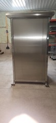 Stainless Steel Attendant Booth – Insulated w/ Lights & Power – 56″x56″x92″