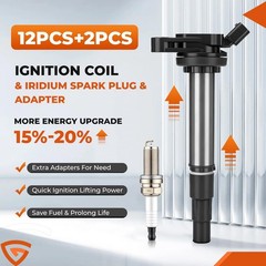 Iridium Spark Plug Ignition Coil Pack UF596 4 Set, Fit For Toyota Corolla S M…