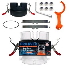 PRO-RVER FULL SET RV Sewer Hose Connector – Patented Push-Lock + Clamp-Lock