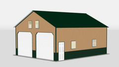 2 Car Garage 24X30X12 Fully Insulated, Upgrades, Gutters available some areas