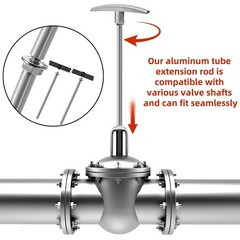 Acshio 2 Pack RV Waste Valve Handle Replacement, Universal Fit Silvery