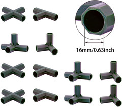 16PC Heavy Duty Greenhouse Frame Connectors for Grape Trellis & Gardening