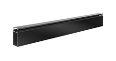 CGP Reeded Glass 3-Wall Partition System w/Door, 9′ x 12′ x 12′ x 9′, Black