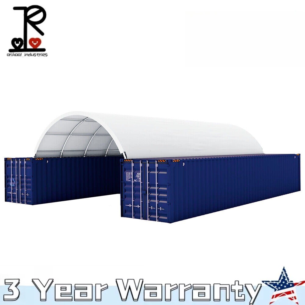 20’x40’x6.6′ 15 oz PVC Canvas Fabric Building Shipping Container Canopy Shelter