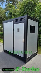 New Economical Steel Frame Semi-permanent Portable Shower Toilet Combo Bathroom