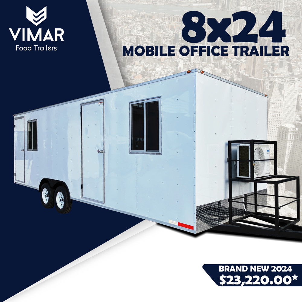 8×24 New Mobile Modular Jobsite Office Trailer, Custom Trailer Mfr. 8×20 8×22