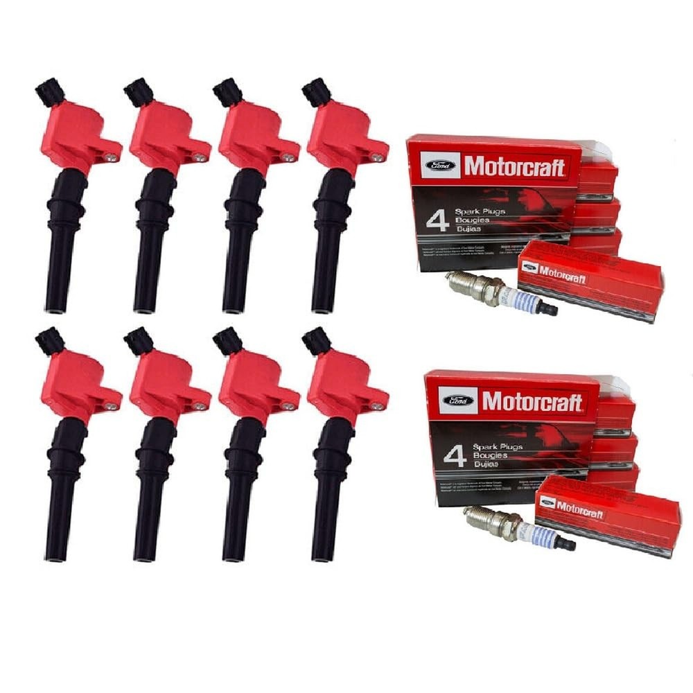 MCK 8pcs Racing Performance Ignition Coil Pack + Iridium Spark Plug Compatibl…