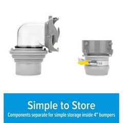 RV Sewer Hose Adapter 4-in-1 Elbow Kit Easy Slip Universal Fit Dump Station New