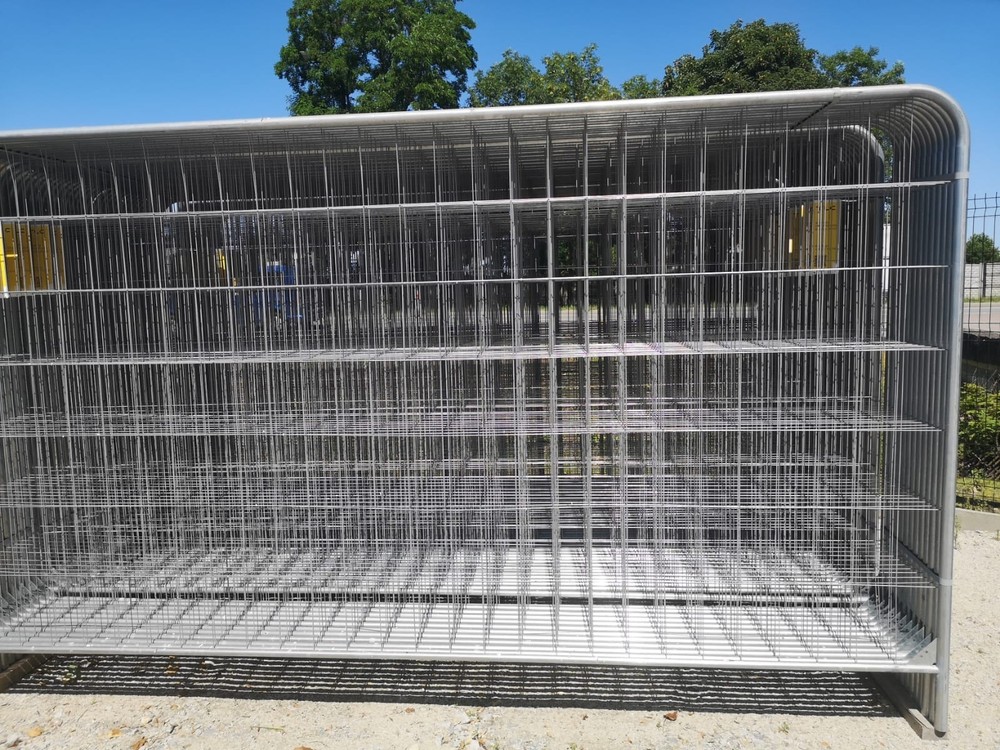 Set of 80 | Construction fence round frame | 3.5 x 2.0 m | Mobile fence 280 lnm
