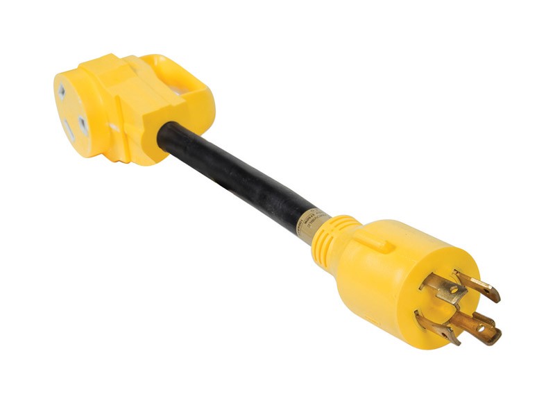Camco 55382 Power Grip 30A 125V 3750W RV Electrical Adapter 12 L in.
