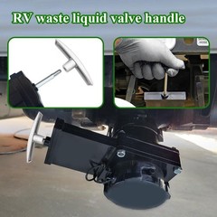 Tecledsn 2PCS RV Waste Water Valve Handles, Tank Handles Silver