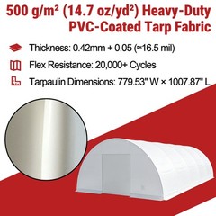 W40’xL80’xH20 Single Truss Arch Canvas Equipment Storage Shelter Steel Warehouse