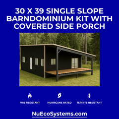 Lightweight Galvanized Steel Tall Barndominium with Loft and Double Leantos