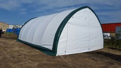 20x30x12 Canvas Fabric Building Shelter w/ Metal Frame, Camper, Boat Storage NEW