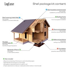 PREFAB LOG CABIN HOME KIT NATURAL WOOD 2600 ft² / 241 m² – DISCOUNT CARD 3% off