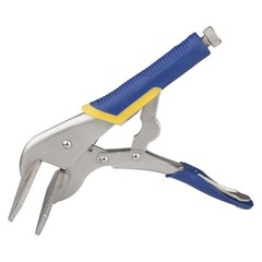 Firm Steel Flat Jaw Sheet Metal Grip Ergonomic Rubber Handle 10Inch